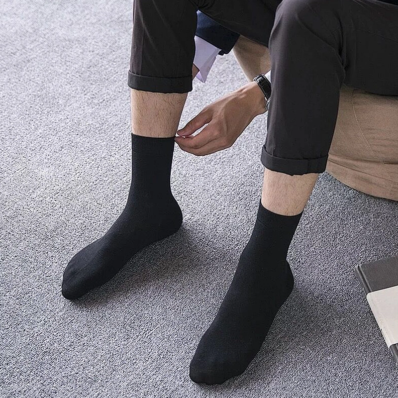 Custom Eco-Friendly Black Business Dress Socks Men