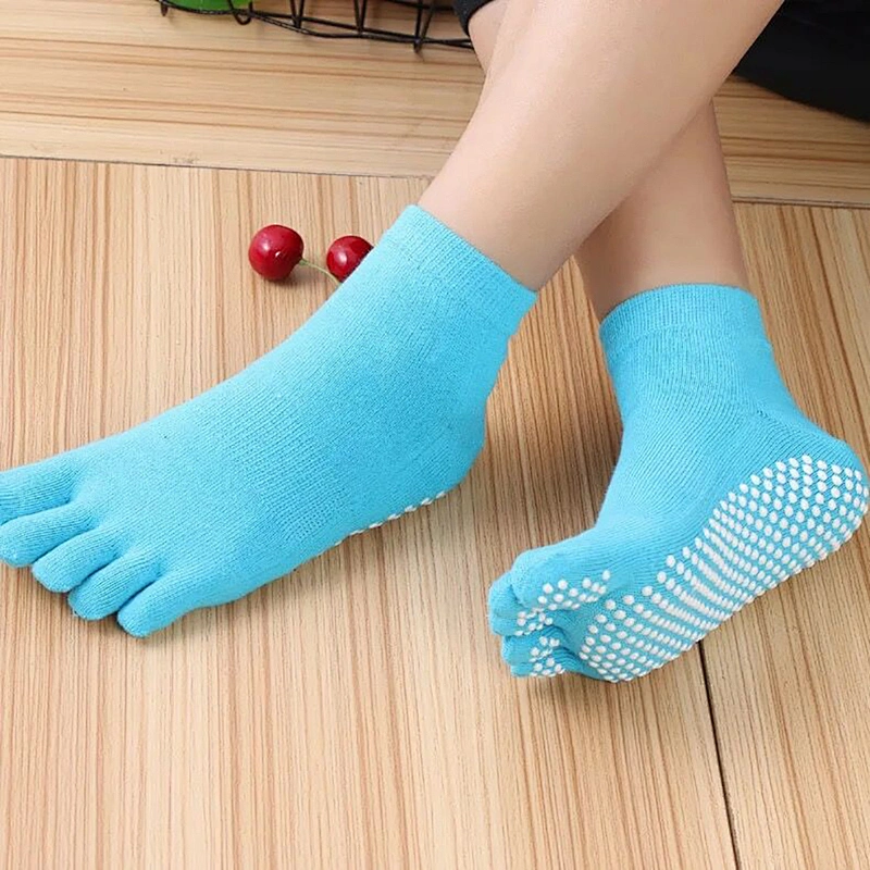 Custom Open Toe anti slip yoga sock cotton custom