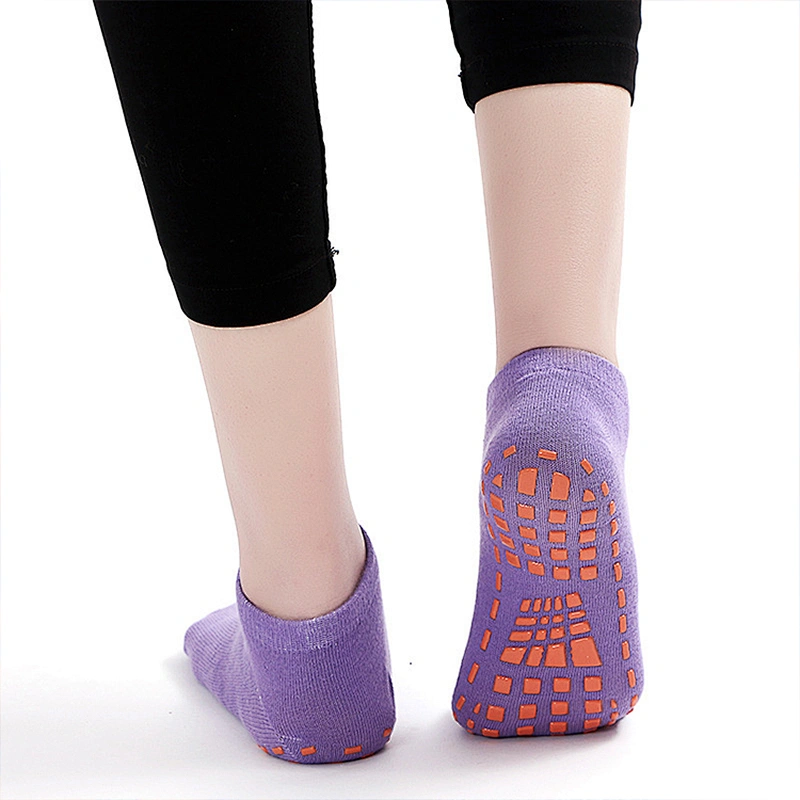 Custom logo cotton non-slip trampoline socks non-slip floor socks
