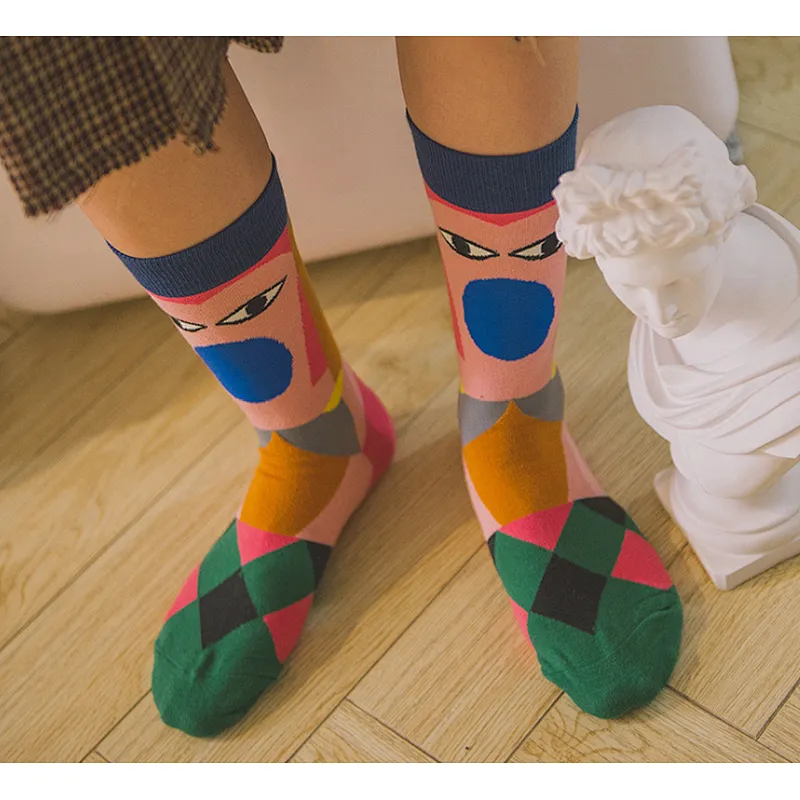 New men cartoon fashion cotton socks buster brown cotton socks