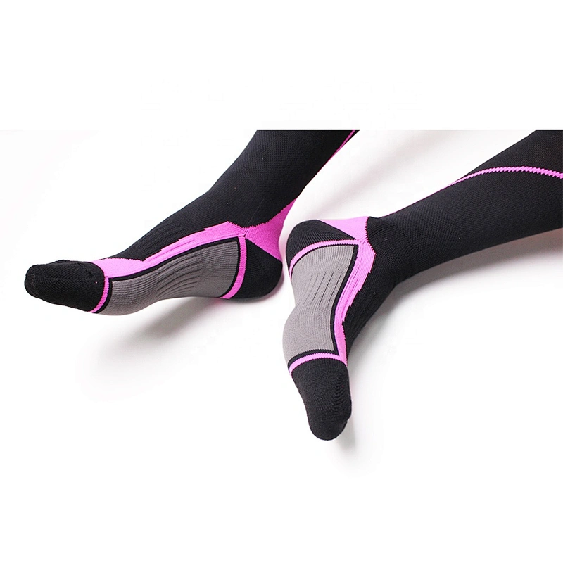 Custom colorful sock knee breathable fancy basketball compression sports socks