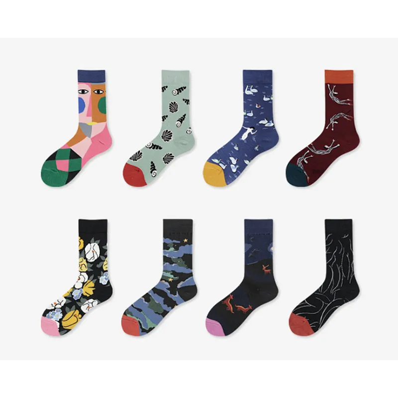 New men cartoon fashion cotton socks buster brown cotton socks