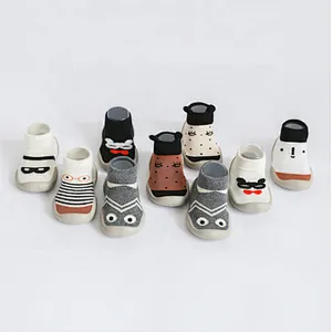 Newborn toddler sock cartoon baby shoes sock non slip rubber sole children's floor socks