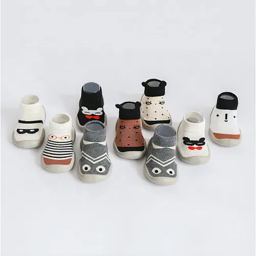 Newborn toddler sock cartoon baby shoes sock non slip rubber sole children's floor socks