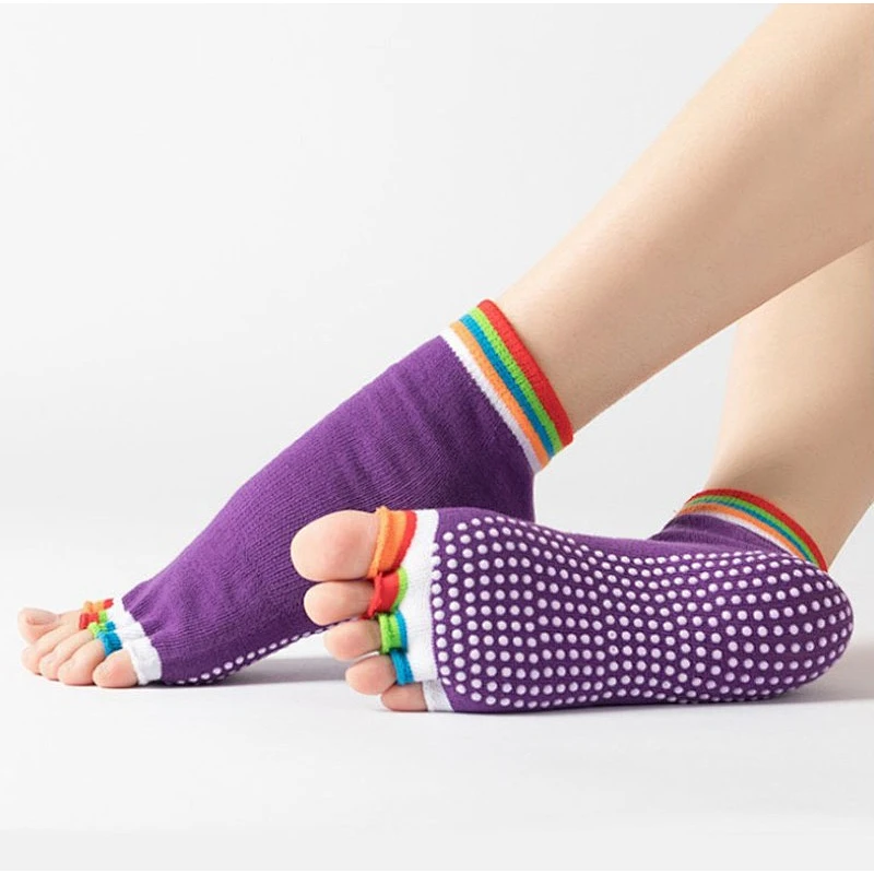 Yoga five finger socks professional slip open toes yoga socks dance sports anti-slip socks