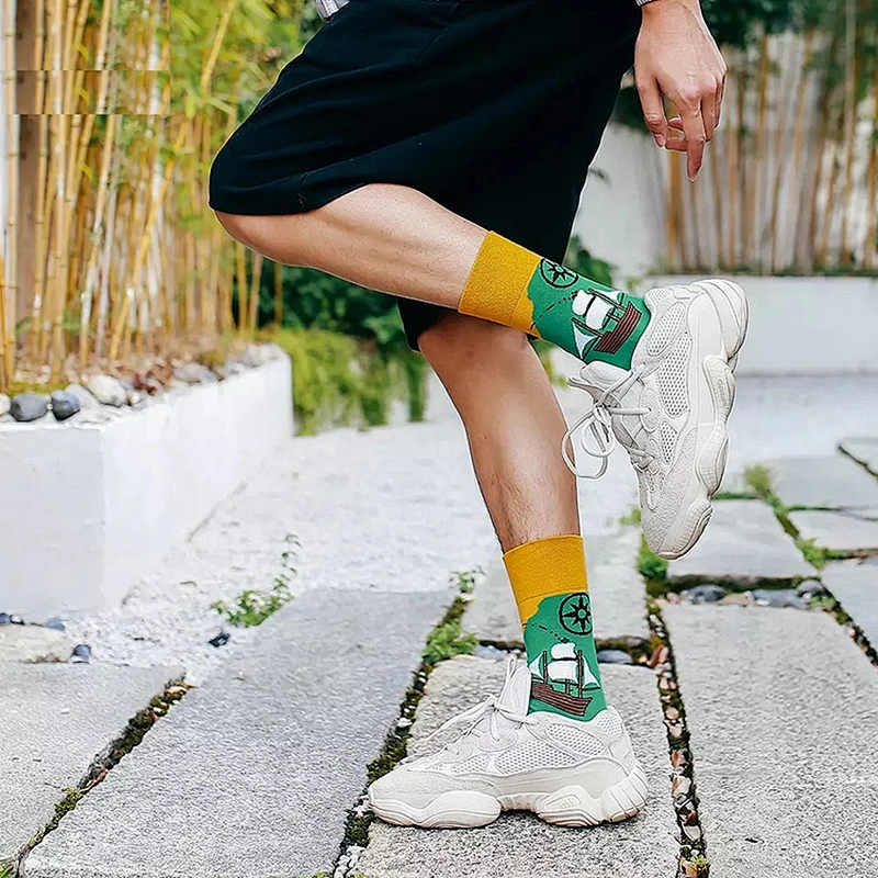 Colour Men Cotton Socks Casual Fashion Socks