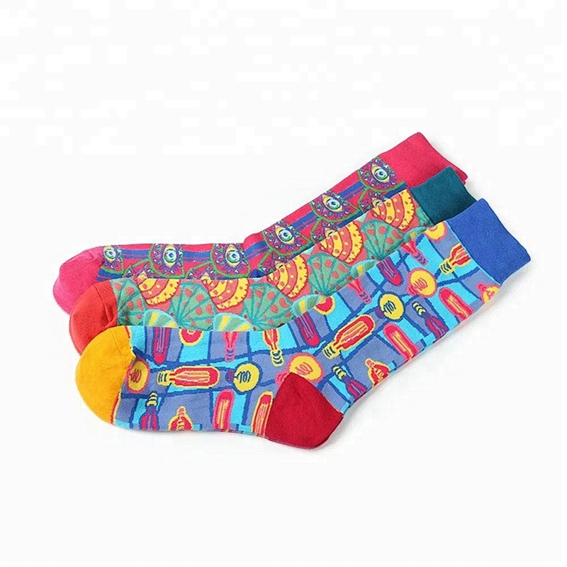 Quality comfortable fashion color 100% cotton socks men