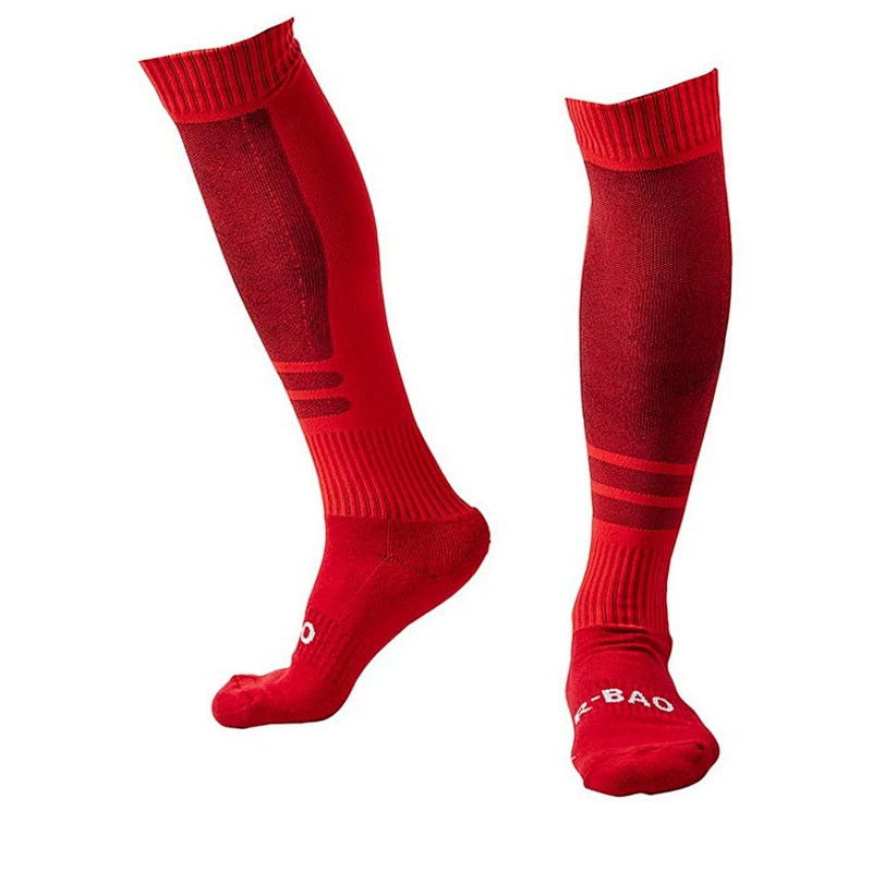man anti slip knee high football compression training socks