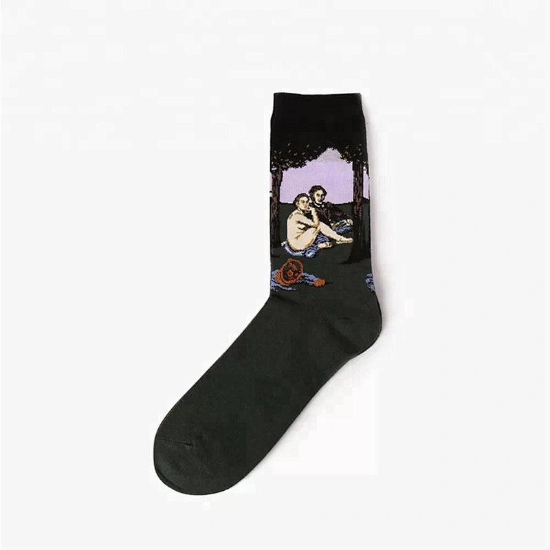 Custom Breathable Coloured Socks Men Black