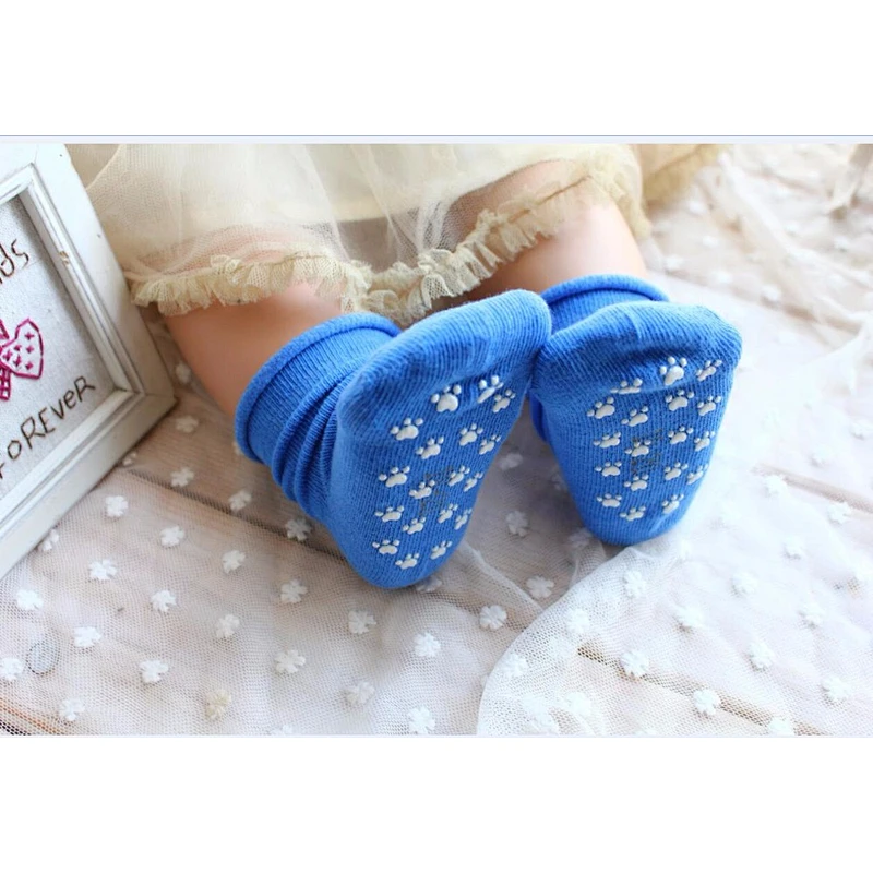 Custom cartoon quality baby smart organic cotton socks baby socks anti slip