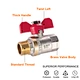 butterfly handle brass valve