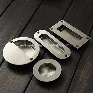 Flush Sliding Inset Door Pull Cabinet Furniture Hidden Door Handle