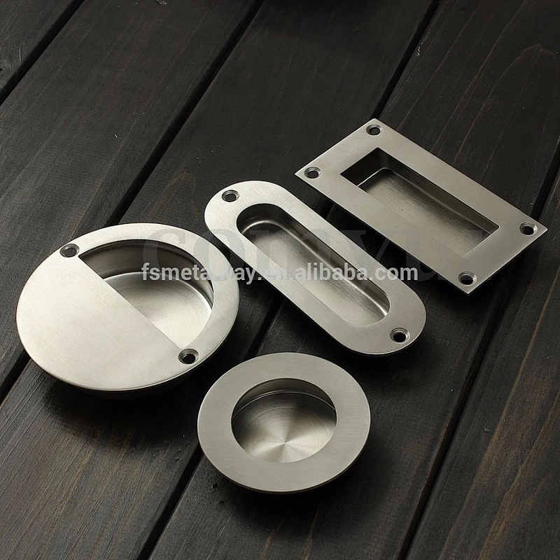 Flush Sliding Inset Door Pull Cabinet Furniture Hidden Door Handle