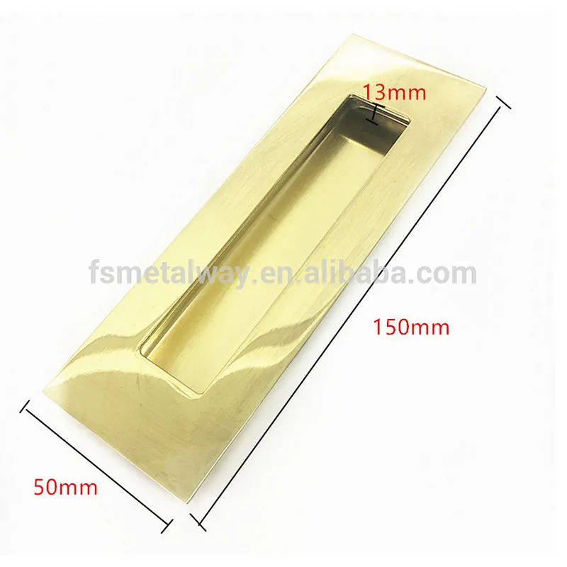 Stainless steel cabinet concealed handles