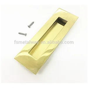 Stainless steel cabinet concealed handles