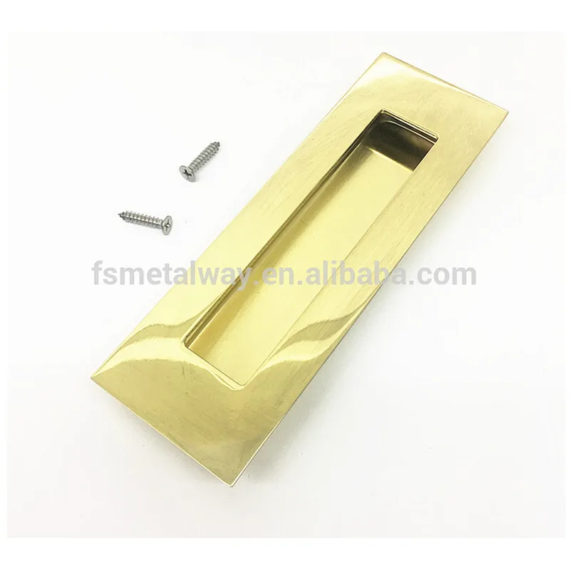 Stainless steel cabinet concealed handles