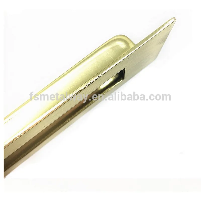 Stainless steel cabinet concealed handles