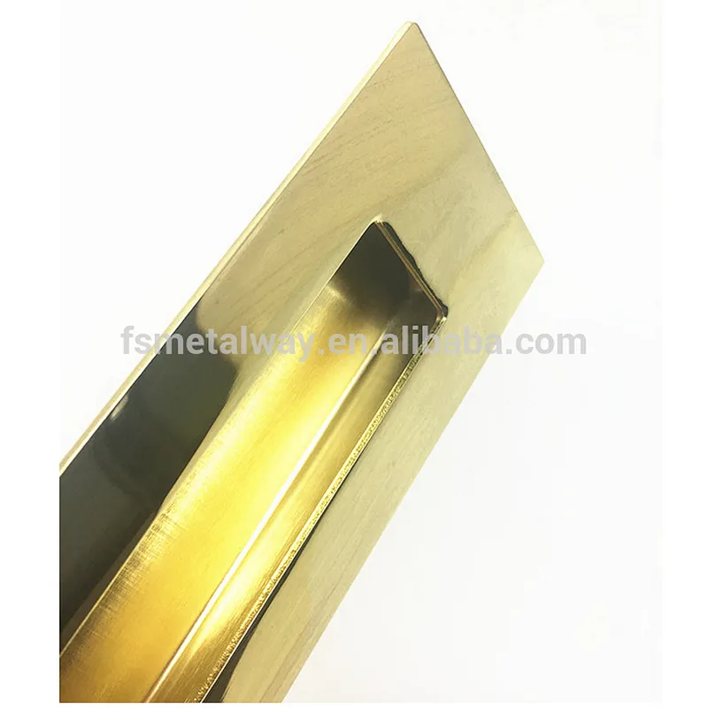Stainless steel cabinet concealed handles
