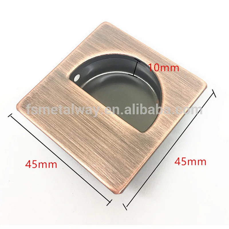 Square Stainless Steel Flush Pull  Concealed Handle