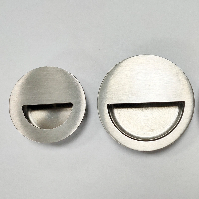 Brush Nickel Circular Drawer Cabinet Handle