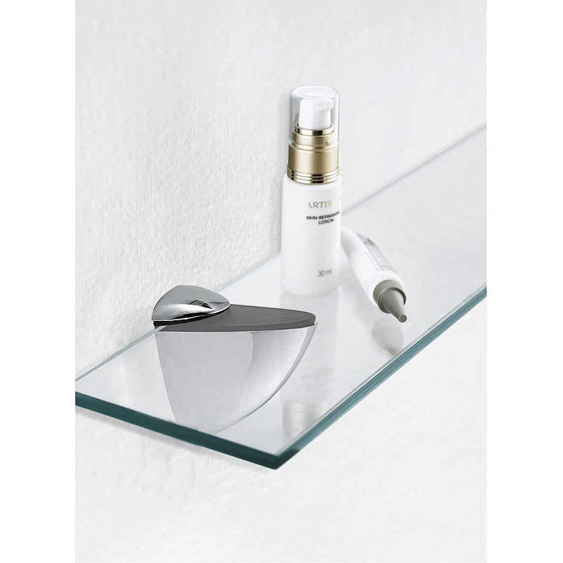 bathroom shower tempered glass clamp zinc alloy adjustable chrome shelf clips