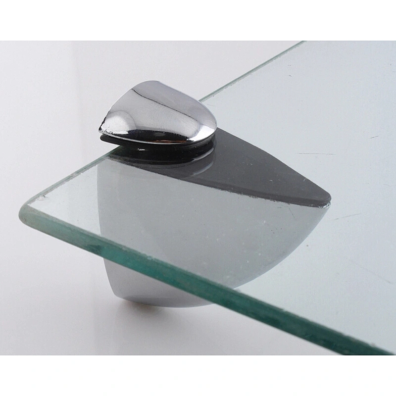 bathroom shower tempered glass clamp zinc alloy adjustable chrome shelf clips