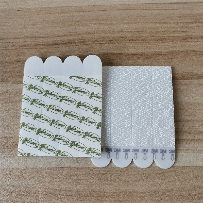 Loose Packaging 3M Command Picture Frame Hanging Strips Used on wall hanging wood picture frame