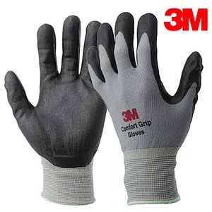 Gray color M size nitrile foam coated gloves