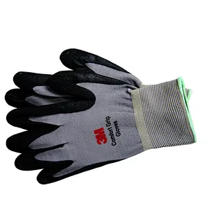 Gray color M size nitrile foam coated gloves