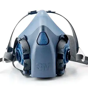 High Quality Half Face Respirator 3M 7501 7502 7503 Protective Silicone Mask Size S M L