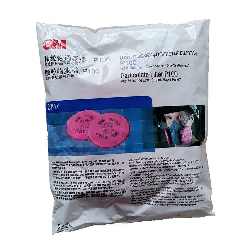 3M 2097 P100 Particulate Filter Filtro 3M, with Nuisance Level Organic Vapor Relief, 2PCS/BAG