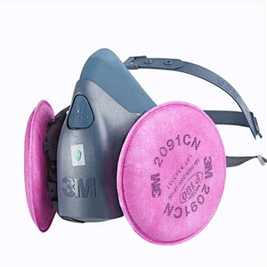 High Quality Half Face Respirator 3M 7501 7502 7503 Protective Silicone Mask Size S M L