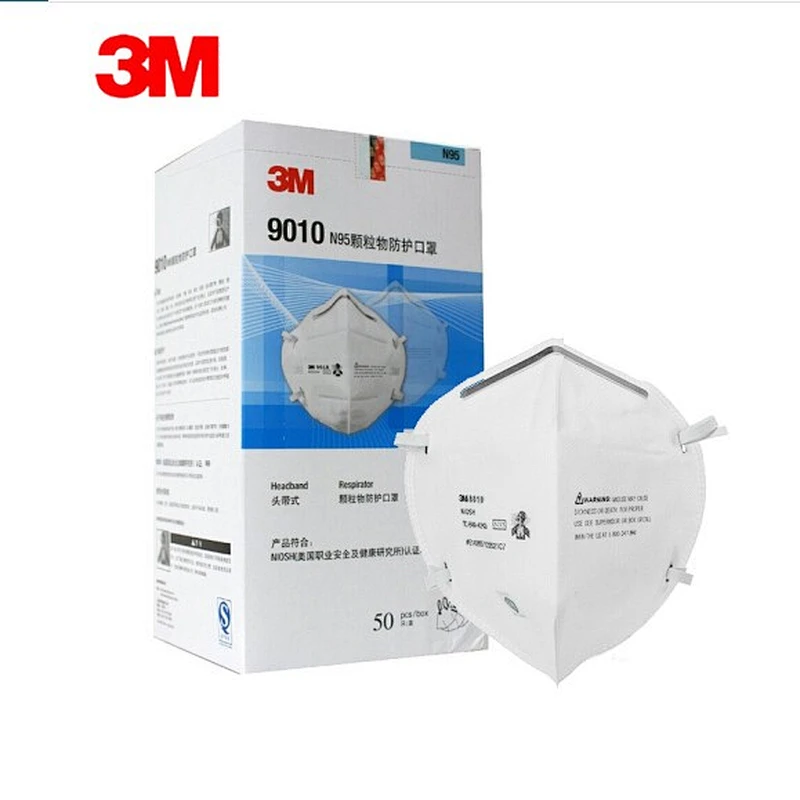 3M 9010 N95 Mask Particulate Respirator, Headband,50PCS/BOX
