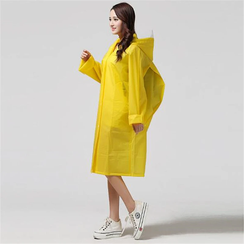 Hiking Men and Women Adult Raincoat EVA Translucent Raincoat Non-disposable Fashion Backpack with Raincoat