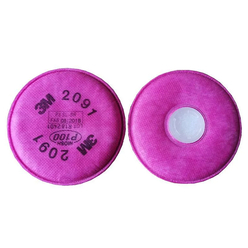 3M 2091 P100 particulate filter used with 6000 and 7000 series facepiece