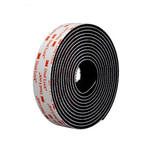 Black Dual Lock Reclosable Fastener Tape SJ3550 SJ3551 SJ3552, 250 stem density, 1inx50yd/roll