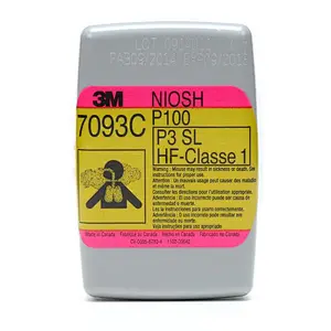 High performance filtros 3M 7093c filter p100 filtro de particulas 7093, with Nuisance Level Organic Vapor and Acid Gas Relief,