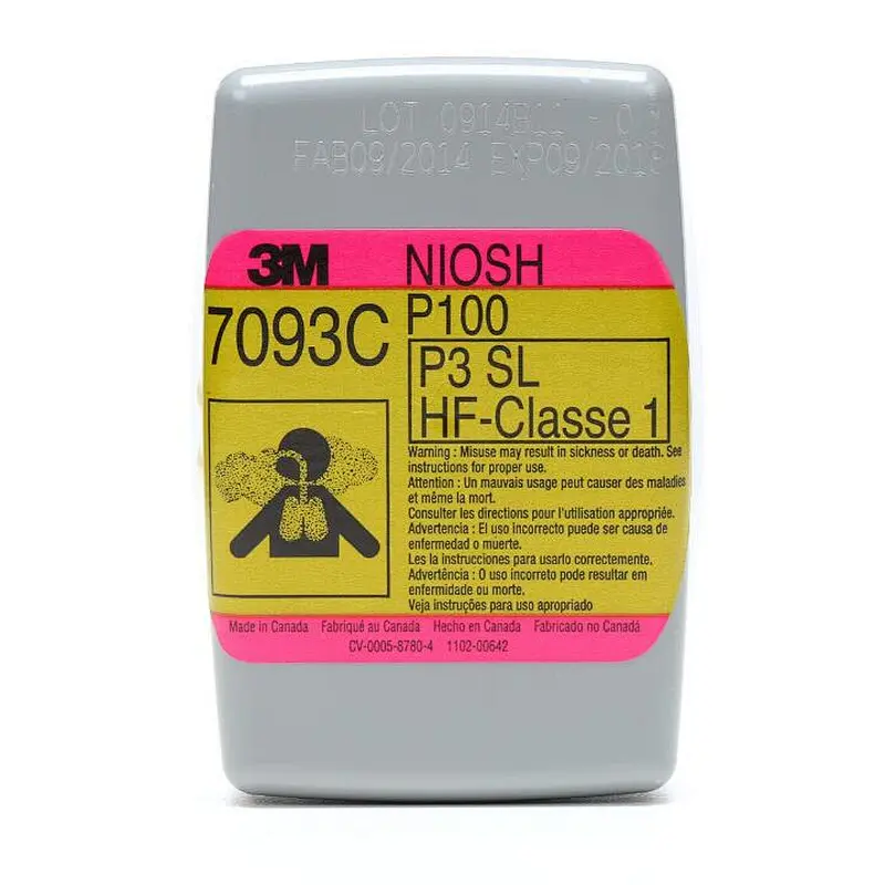 High performance filtros 3M 7093c filter p100 filtro de particulas 7093, with Nuisance Level Organic Vapor and Acid Gas Relief,