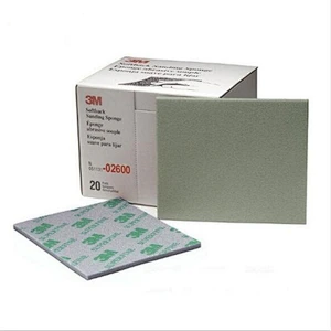 Softback Abrasive Sanding Sponge Blocks Pad 02602, Superfine, grit 500 to 600, 115mm x 140mm, 20 sponges per pack