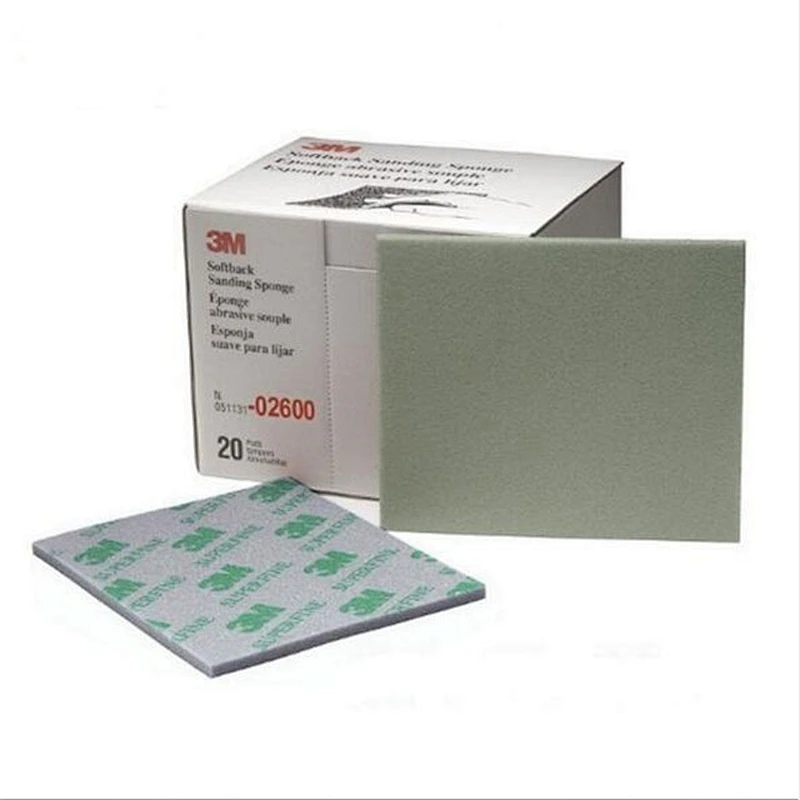 Softback Abrasive Sanding Sponge Blocks Pad 02602, Superfine, grit 500 to 600, 115mm x 140mm, 20 sponges per pack
