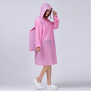 Hiking Men and Women Adult Raincoat EVA Translucent Raincoat Non-disposable Fashion Backpack with Raincoat