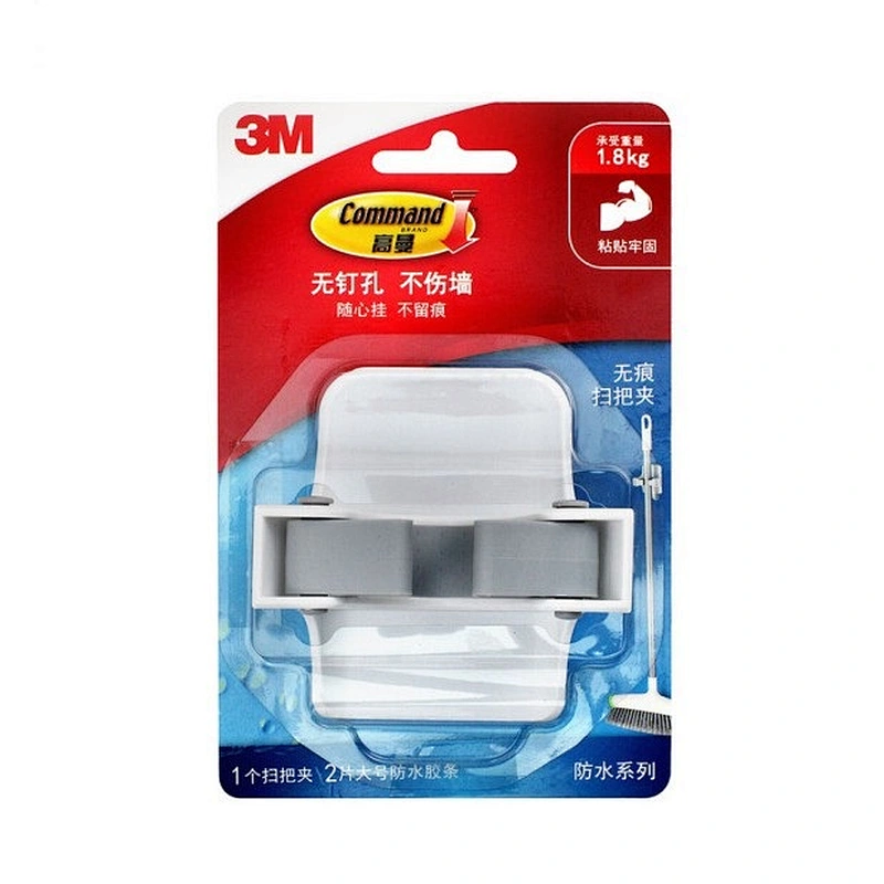 Command Broom Gripper Mop and Broom Holder, Large size, neatly storing your brooms