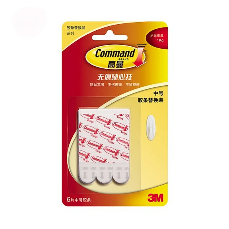 Damage-Free Hanging Strips Command Refill Replacement Strips With double sided adhesive