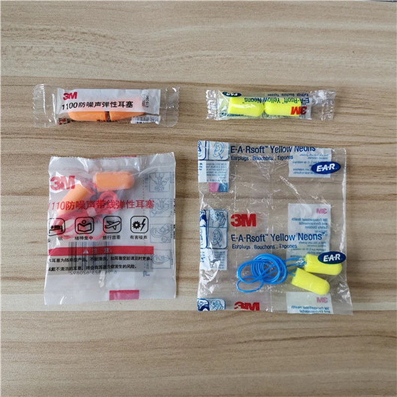 Triple-flange Design E-A-R UltraFit Earplugs Corded 340-4004 Hearing Protection Earplugs Noise Cancelling, Poly Bag