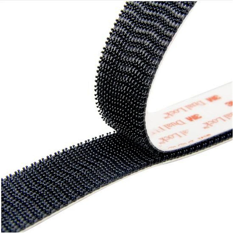 Black Dual Lock Reclosable Fastener Tape SJ3550 SJ3551 SJ3552, 250 stem density, 1inx50yd/roll