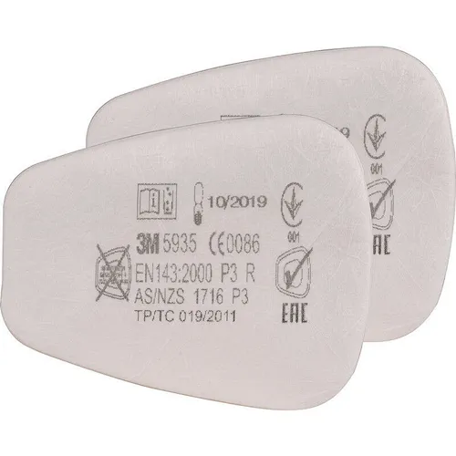 Hepa prefilter 3M 5911 Filter Particulate Prefilters P1 R, 2pcs/pack, used with half full facepiece