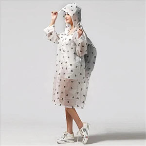 Hiking Men and Women Adult Raincoat EVA Translucent Raincoat Non-disposable Fashion Backpack with Raincoat