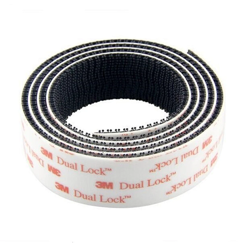 Black Dual Lock Reclosable Fastener Tape SJ3550 SJ3551 SJ3552, 250 stem density, 1inx50yd/roll