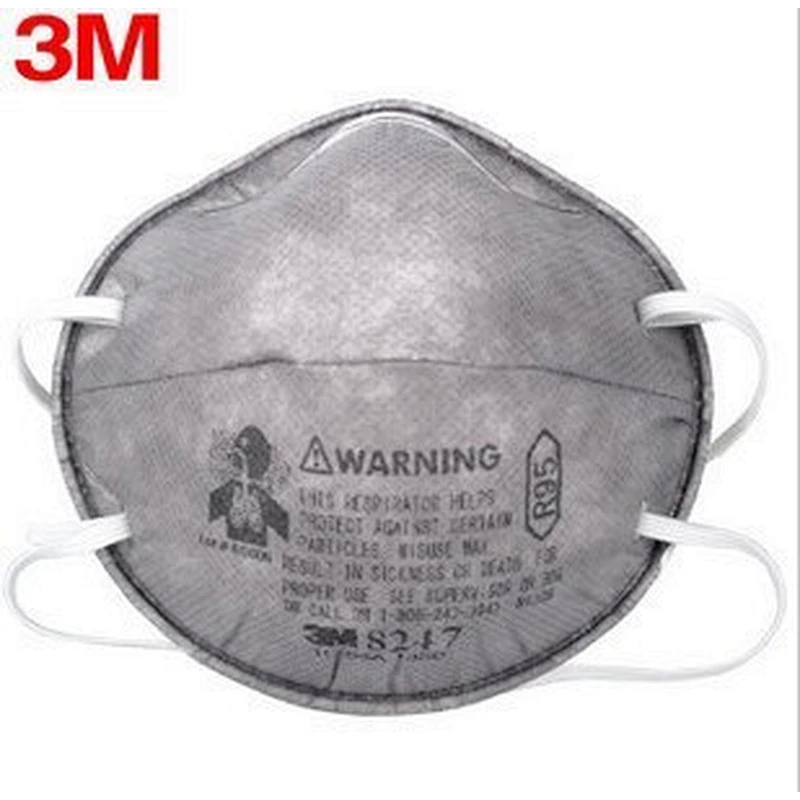 3M Particulate Respirator 8247, R95, with Nuisance Level Organic Vapor Relief 120 EA/Case