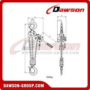 0.25T - 9T Aluminum Alloy Lever Hoist, Lever Block for Lifting Goods